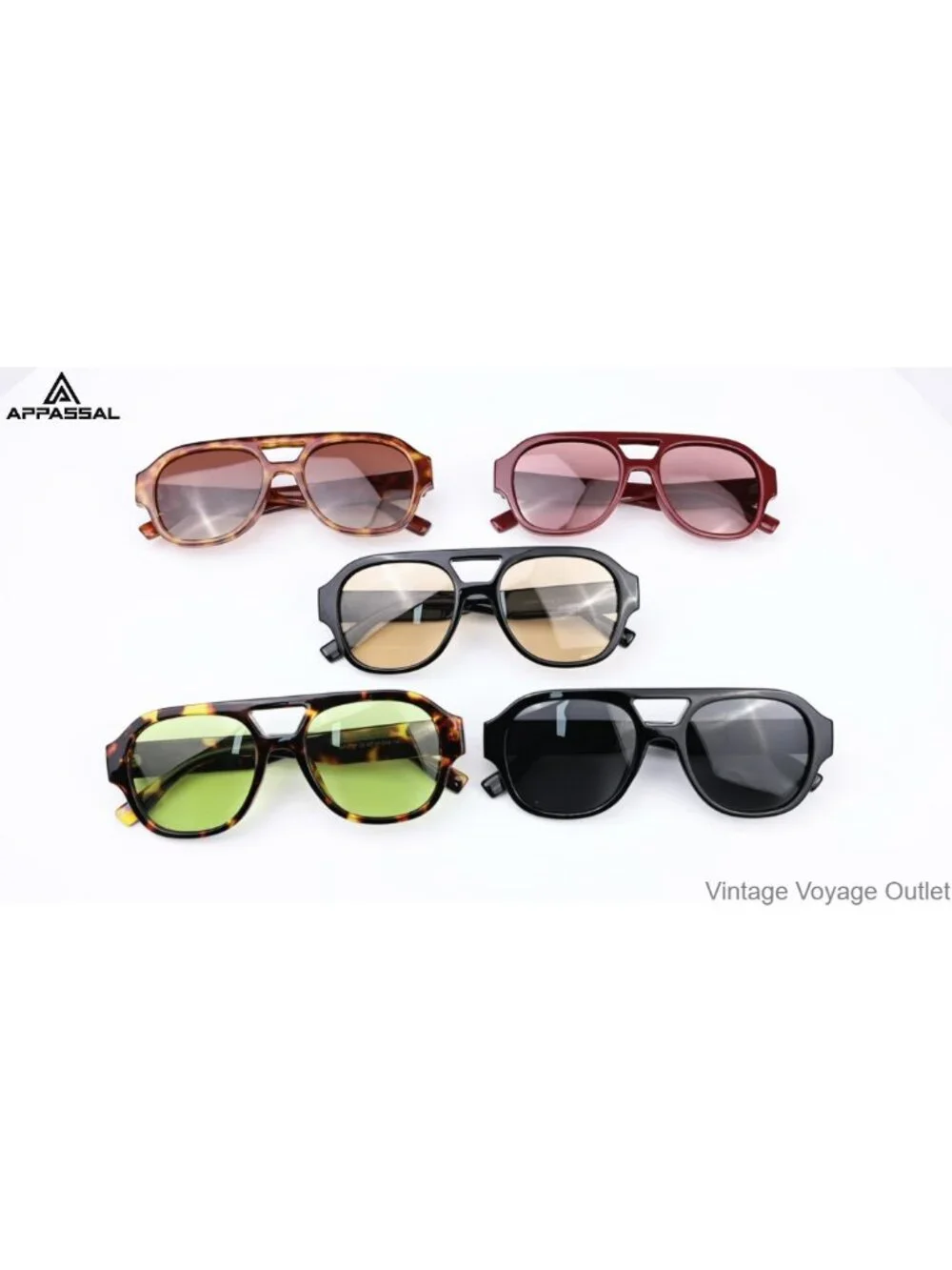 Vintage Retro Square Aviator Sunglasses Unisex UV400 Polarized Acetate Shades